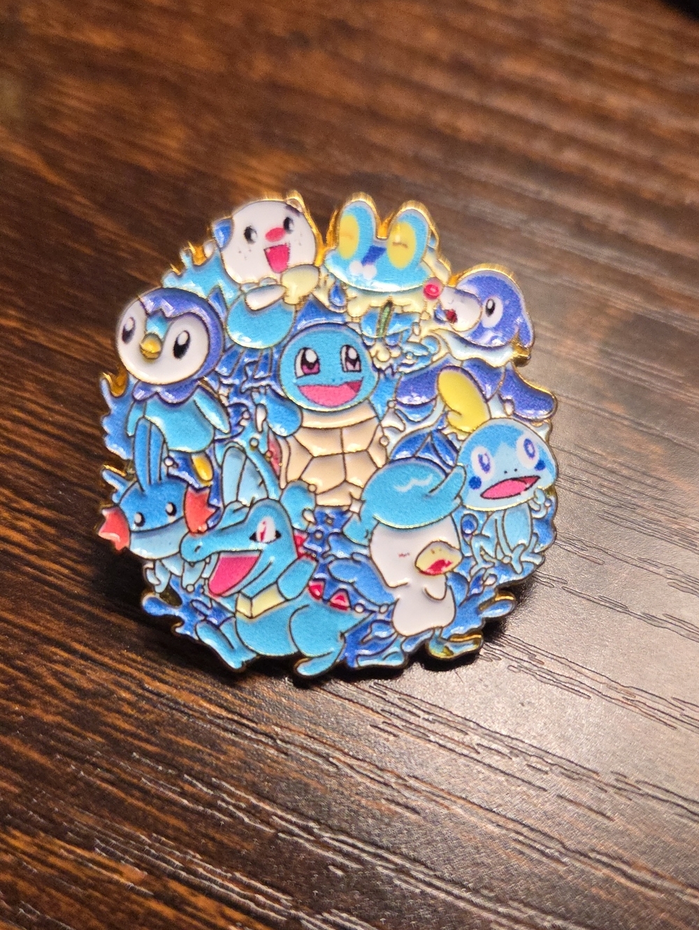 Pokemon Blue Water-Type Small Pets Enamel Pin